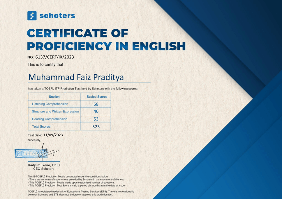My certificate