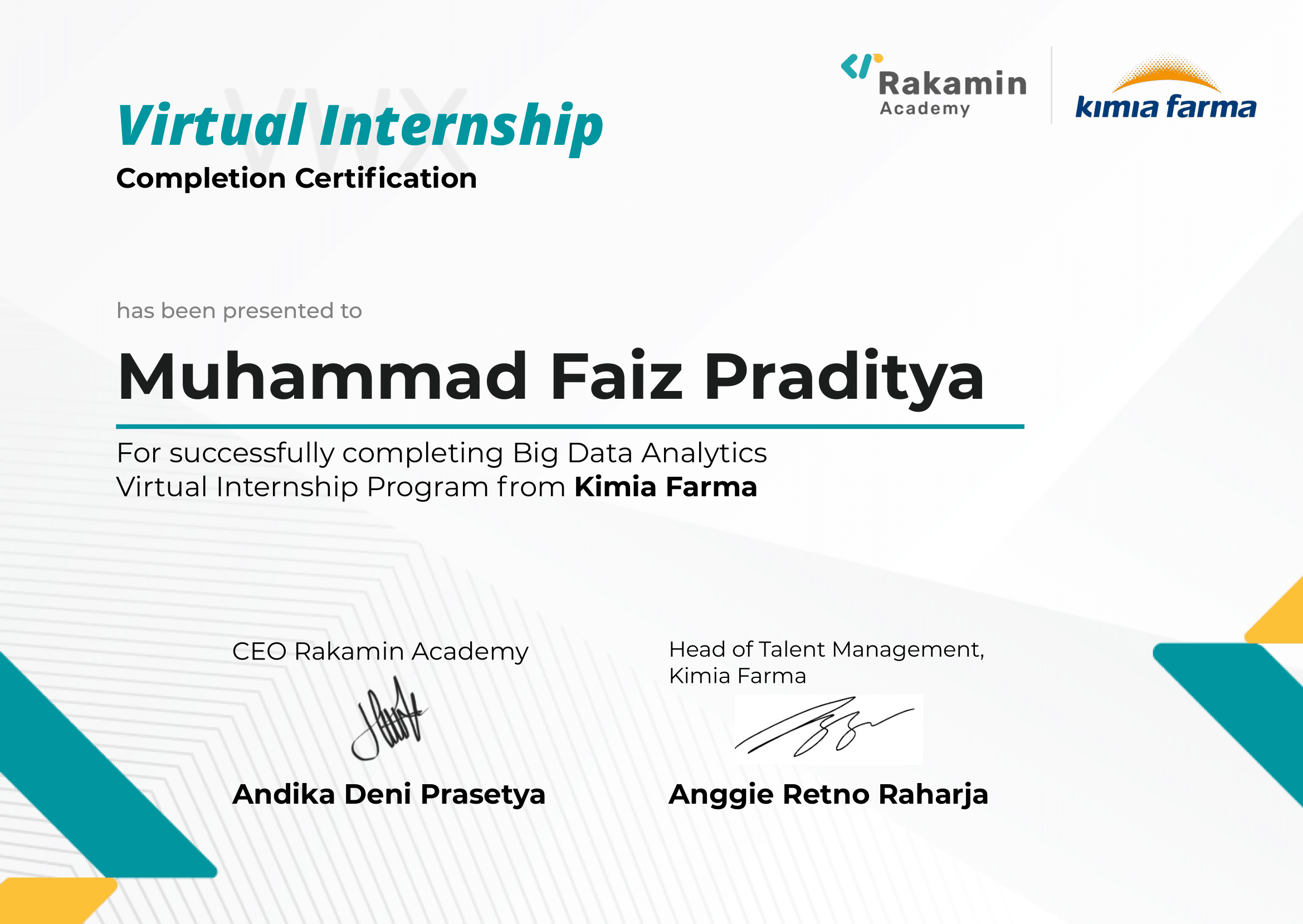 My certificate